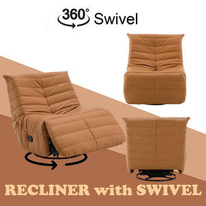 Talmon - Recliner With Swivel - Orange