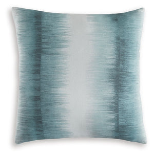 Steal the scene with this funky accent pillow. Shades of teal transition beautifully in an engaging ombre stripe print. Perch this pillow atop a sofa or bed for an on-trend pop of panache.<br/><br/><b>Product Features</b><ul><li>Made with polyester</li><l