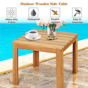 Acacia wood frame adds sturdiness and durability <br>Premium accessories ensure stability of table <br>Varnish surface which is waterproof and scratch-resistant <br>Can be used separately or matched with other wooden furniture <br>Compact size with modern