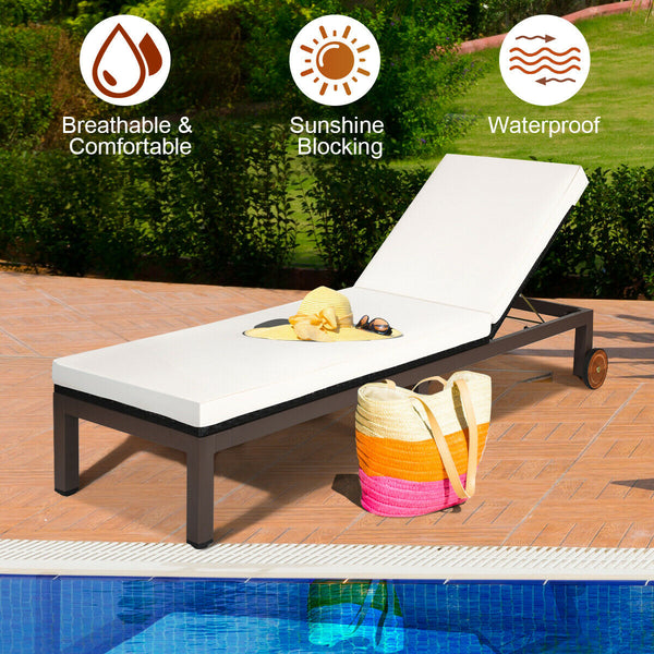 Sturdy metal frame supporting  holds up to 375 lbs<br>Ergonomic backrest in 5 tilting positions  fits your body curve to a better enjoyment<br>Soft & comfortable cushion with high resilience  provides a more comfortable relax<br>Environmentally friendly P