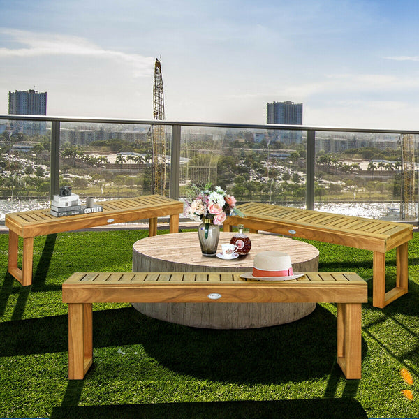 Made of solid acacia wood which provides stability and strong bearing capacity  the bench is super sturdy and durable. Â  Are you looking for a natural style bench for your patio? If so  this bench is highly recommended to you. Besides  with the varnish t