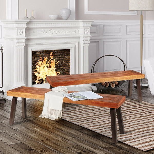 Â Solid acacia wood for durability and long service life<br>Â Solid and thick steel legs provide stability and avoid shaking<br>Â Stable base with adjustable foot pads ensures security and high load-bearing of 700 lbs<br>Â Well match with table and other 