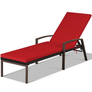 Sturdy steel construction for sturdiness and long lifespan<br>Durable and weather-resistant rattan is suitable for outdoor use<br>Backrest with 5 adjustable positions for an optimal experience<br>Handles on both sides offer extra support to your arms<br>M