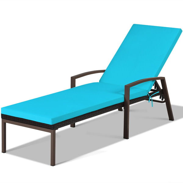 Sturdy steel construction for sturdiness and long lifespan<br>Durable and weather-resistant rattan is suitable for outdoor use<br>Backrest with 5 adjustable positions for an optimal experience<br>Handles on both sides offer extra support to your arms<br>M