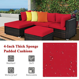 Sturdy steel structure provides strong stability and large bearing capacity<br>Durable and weather-resistant PE rattan provides a long service life<br>Lofty sponge padded seat and back cushions for more comfort and relaxation<br>Removable cushion cover wi