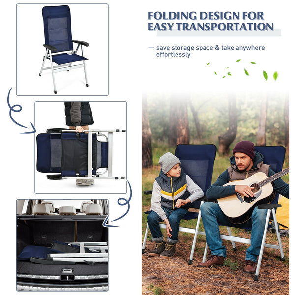 The outdoor chair is designed to provide you great comfort and relaxation. Made of high-quality aluminum and iron  this chair features an outstanding sturdiness and a strong weight-bearing capacity of 300lbs. Â  The chair has 7 levels of the adjustable ba