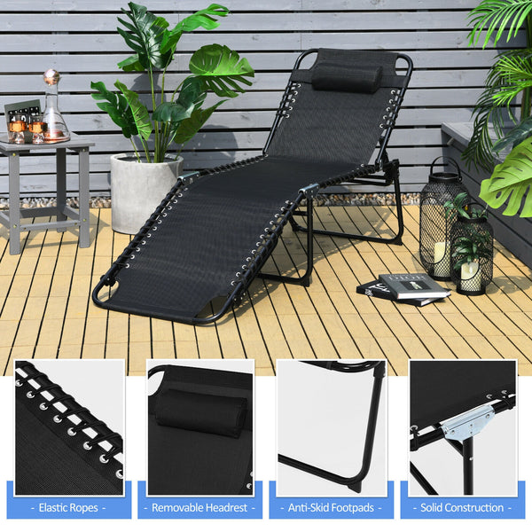 The backrest can be adjusted in 4 positions and the footrest in 2 positions<br>Multiple lounge modes: Sit-up Mode  Recline Mode  Flat-down Mode<br>Comes with a removable headrest to relax your head and neck<br>Made of premium fabric  breathable  skin-frie