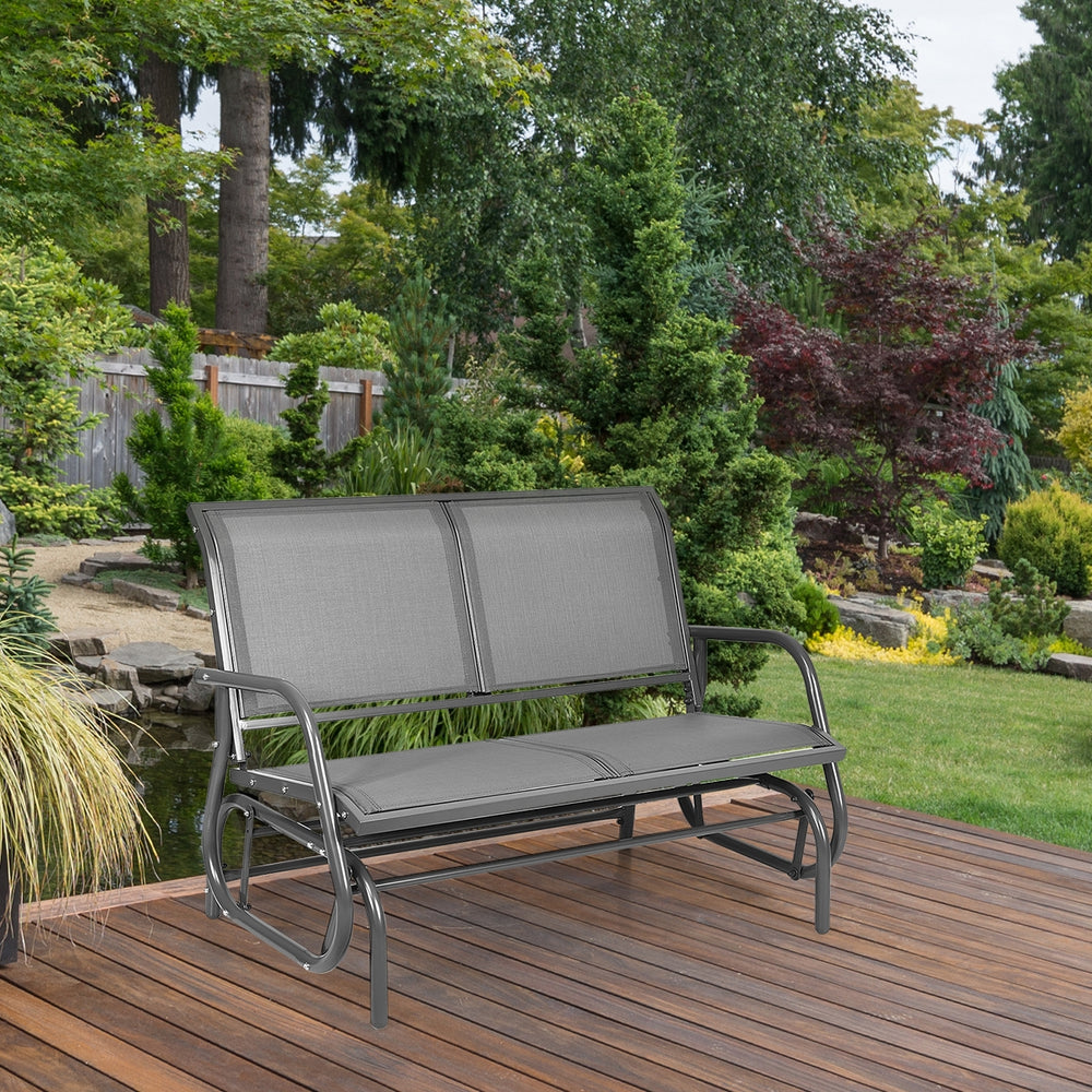 Made of solid steel which is rust-proof and waterproof for longer use <br>Breathable and durable fabric for comfortable seating experience <br>Smooth and gentle gliding system to make you relax <br>Can be placed on the ground steadily with stable base <br