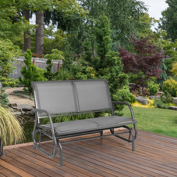 Made of solid steel which is rust-proof and waterproof for longer use <br>Breathable and durable fabric for comfortable seating experience <br>Smooth and gentle gliding system to make you relax <br>Can be placed on the ground steadily with stable base <br
