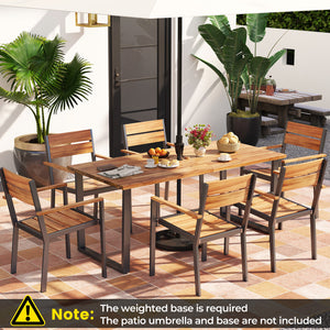 Solid acacia wood for enhanced durability and strength<br>Ensure smooth touch with a splinter-free surface<br>Enjoy the natural beauty of wood that complements your outdoor setting<br>Please regularly oil the wood surface for optimal maintenance<br>Heavy-
