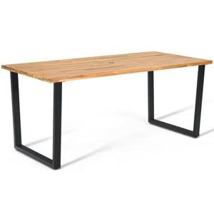 Each box includes a corresponding screw bag<br>Cozy to sit with an ergonomic seat and elastic cushions<br>Easy to remove and wash the cushion cover with a zipper design<br>Built-to-last PE rattan is also elegant in look<br>Acacia wood tabletop looks natur