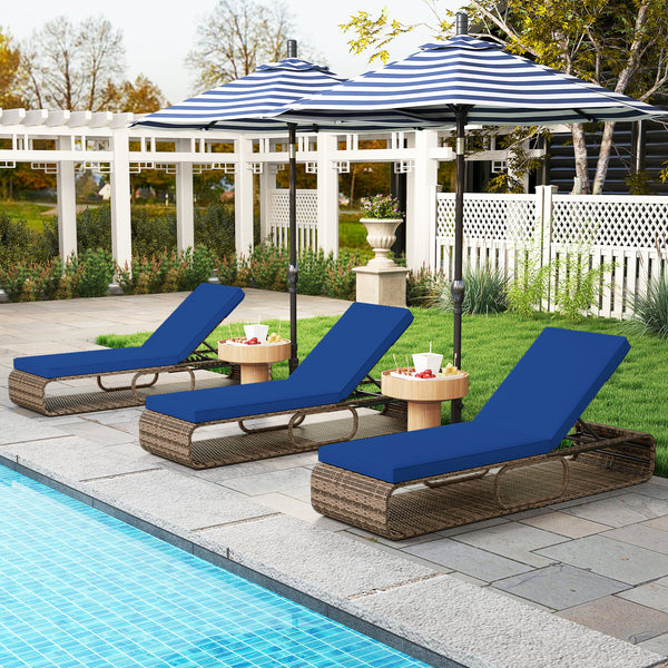 Meet your different needs for customized comfort with 7-level adjustable backrest<br>The full flat position allows you to fully recline for optimal relaxation<br>Perfect reading  chatting  sunbathing and taking a nap<br>Hand-woven PE wicker is fade-resist