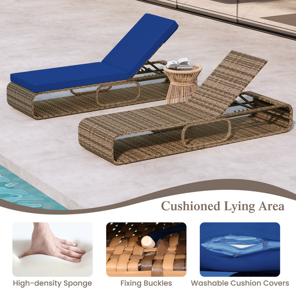 Meet your different needs for customized comfort with 7-level adjustable backrest<br>The full flat position allows you to fully recline for optimal relaxation<br>Perfect reading  chatting  sunbathing and taking a nap<br>Hand-woven PE wicker is fade-resist