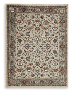 The muted tones and floral pattern of this rug lends classic character to your living space. Its traditional feel is made more modern with shades of blue, brown, rust and cream. Timelessly designed, it helps you to craft your ideal aesthetic from the grou