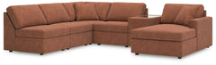 Looking cool and contemporary is great. But when it comes down to it, youâ€™re all about low-maintenance lounging. With the performance fabric on this sectional with chaise, cleaning spills is a breeze. Its customizable modular design caters to your ever-