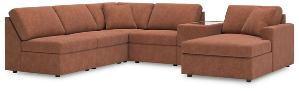 Looking cool and contemporary is great. But when it comes down to it, youâ€™re all about low-maintenance lounging. With the performance fabric on this sectional with chaise, cleaning spills is a breeze. Its customizable modular design caters to your ever-
