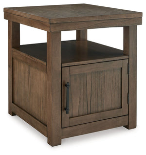 Elevate your entertainment experience with this end table. A functional companion for your seating area, itâ€™s defined by a richly versatile finish. Instantly upgrade sofa-side loungingâ€”you can decorate the top with a lamp or vase while tucking remotes