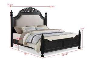 Kingsbury - King 4 Piece Bedroom Set - Black