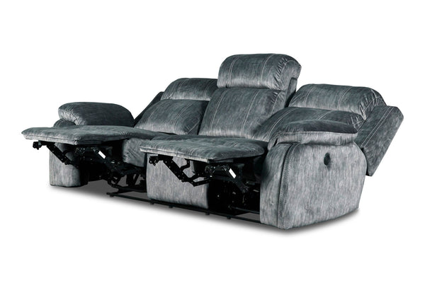 Tango - Dual Recliner Sofa With Power Footrest - Shadow