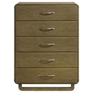  while the rounded corners soften the design for a modern look. Each drawer is fitted with metal 