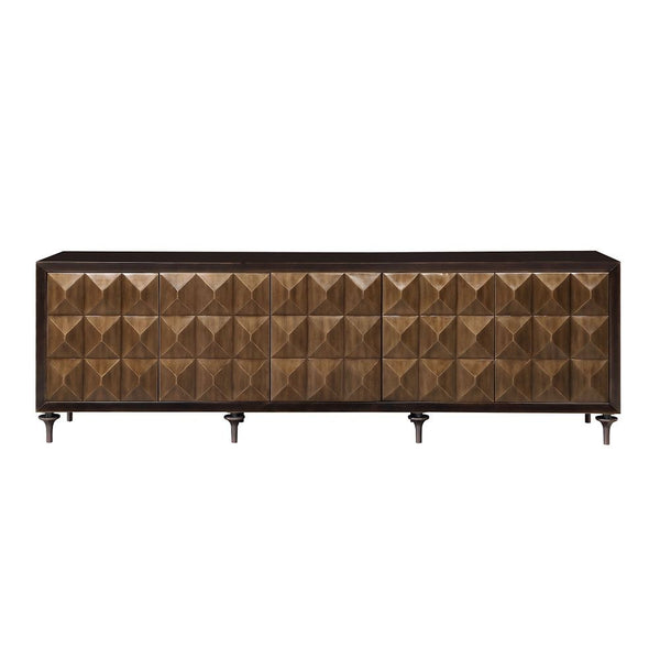 Diya - Console Cabinet - Forged Bronze & Espresso