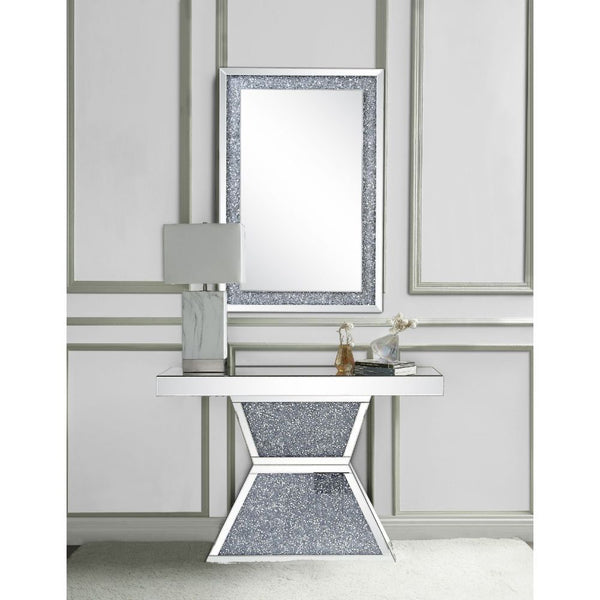  Rectangular Console Table NO Storage Features: Mirrored Top