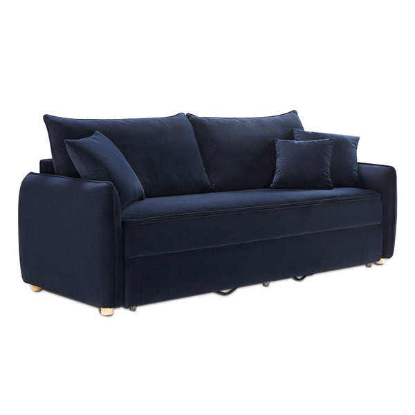 Irina - Sofa With Sleeper - Blue Velvet