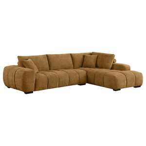  this L-shaped sectional sofa creates a rich