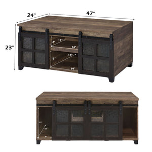  Rustic Oak & Black Finish