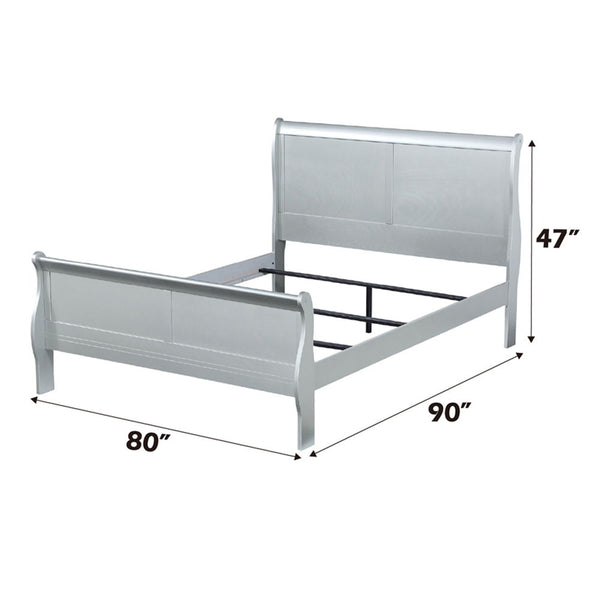 Louis Philippe - Eastern King Bed - Platinum