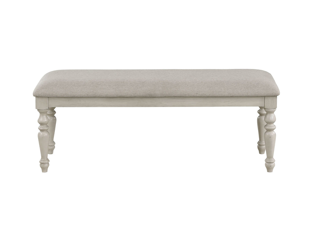 The Jennifer Solid Wood 48" Upholstered Dining Bench offers a blend of durability and timeless style, making it a versatile addition to your home. Crafted from solid Rubberwood, premium manufactured woods, and genuine Oak and Acacia wood veneers, this ben