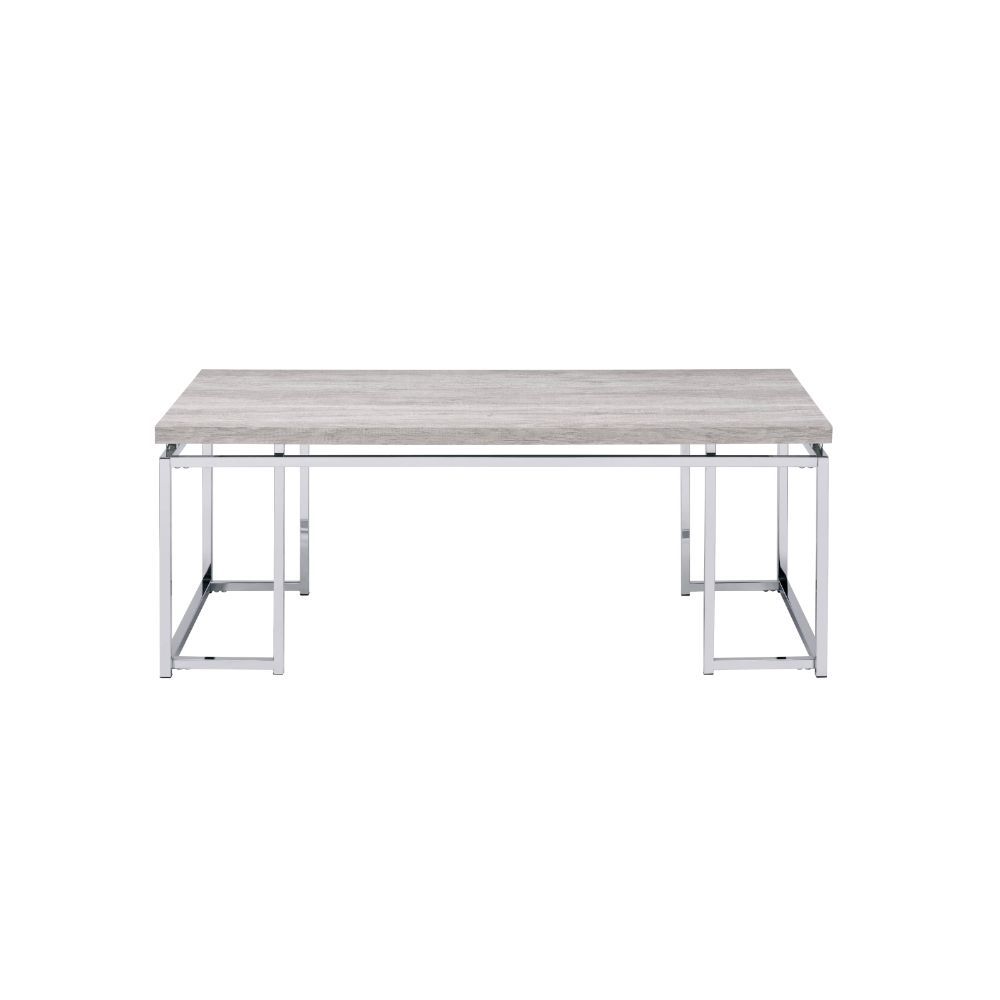 Whether you are needing a handy surface around your seating area or just brining a cohesive touch to your space, this Chafik occasional set will perfectly anchor the space and meet your demands. Combining a wooden top and chrome metal legs, this design pr