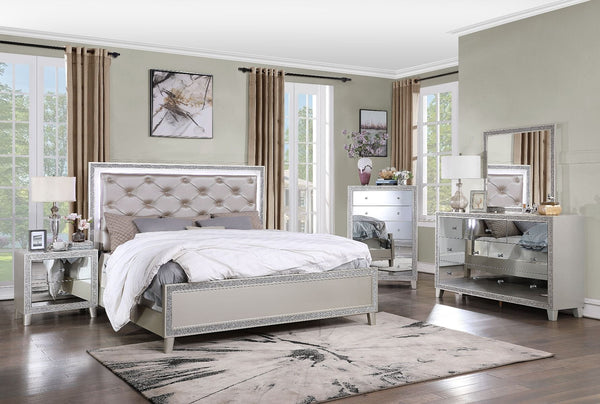 Box Spring Not RequiredPadded Headboard & Storage Footboard Button Tufted HeadboardRaised Molding Trim<br/><br/><b>Product Features</b><ul><li>Box Spring Not Requiredâ€§Padded Headboard & Storage Footboardâ€§ Button Tufted Headboardâ€§Raised Molding Trim<