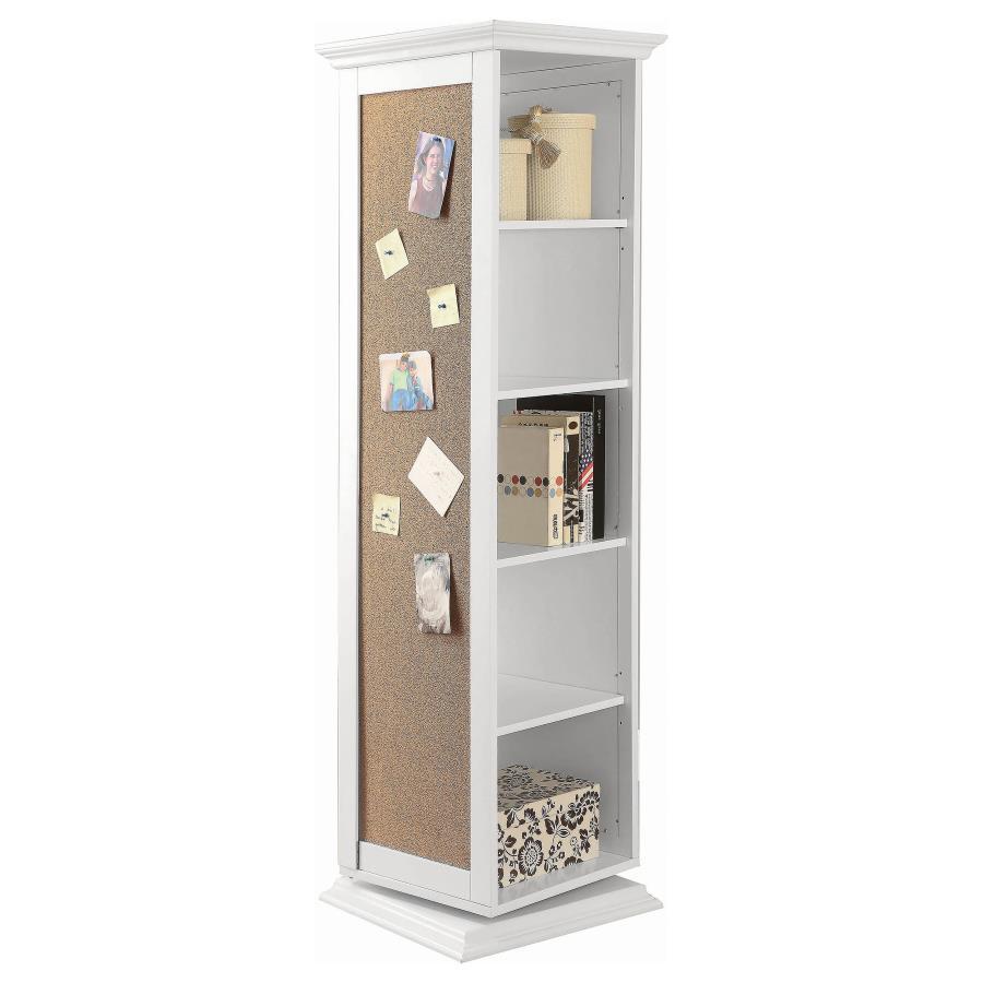 This curio accent cabinet offers function and style for an entertainment room or even spacious kitchen. It features five shelves for all your storage needs. It-'s also crafted with a convenient mirror and plenty of hooks to hang cups or knickknacks. It ev