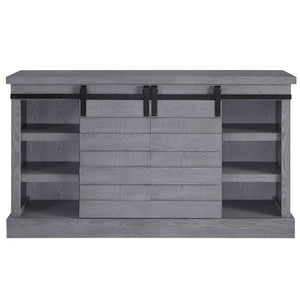  Rectangular TV Stand Storage: 2 Sliding Barn Doors