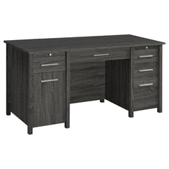 Create the perfect ergonomic home office setup with this contemporary lift top office desk. A smooth surface all around, this contemporary desk features clean lines and plenty of space for work or study. Spacious drawers help organize office files and ess