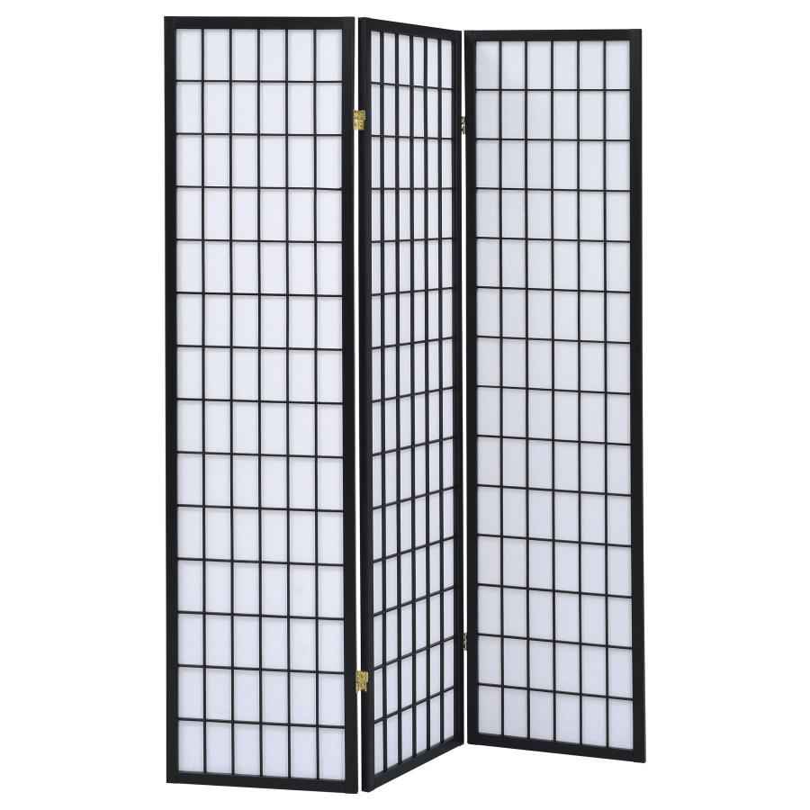 This three-panel screen serves a variety of purposes in your rec room or family room. Set it up as a divider to separate a private conversation from the group gathered to watch the big game. It makes for a simple aesthetic background piece by putting a sm