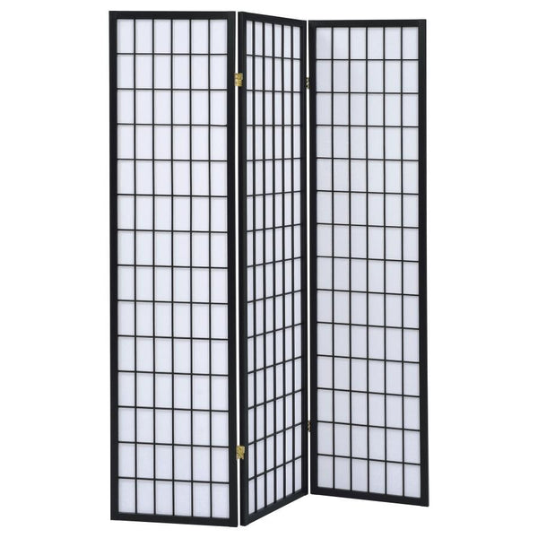 This three-panel screen serves a variety of purposes in your rec room or family room. Set it up as a divider to separate a private conversation from the group gathered to watch the big game. It makes for a simple aesthetic background piece by putting a sm