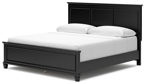 Lanolee - Black - King Panel Bed