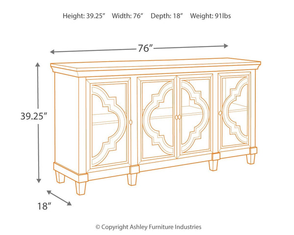  this 4-door cabinet serves up an easy-elegant aesthetic sure to satisfy. The light and lovely finish brings a relaxed sensibility to the scene.<br><br><