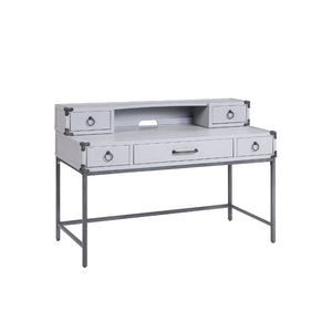  Hardware: Double Pull-Knobs CONSTRUCTION] Wooden Frame w/Metal Industrial Braces