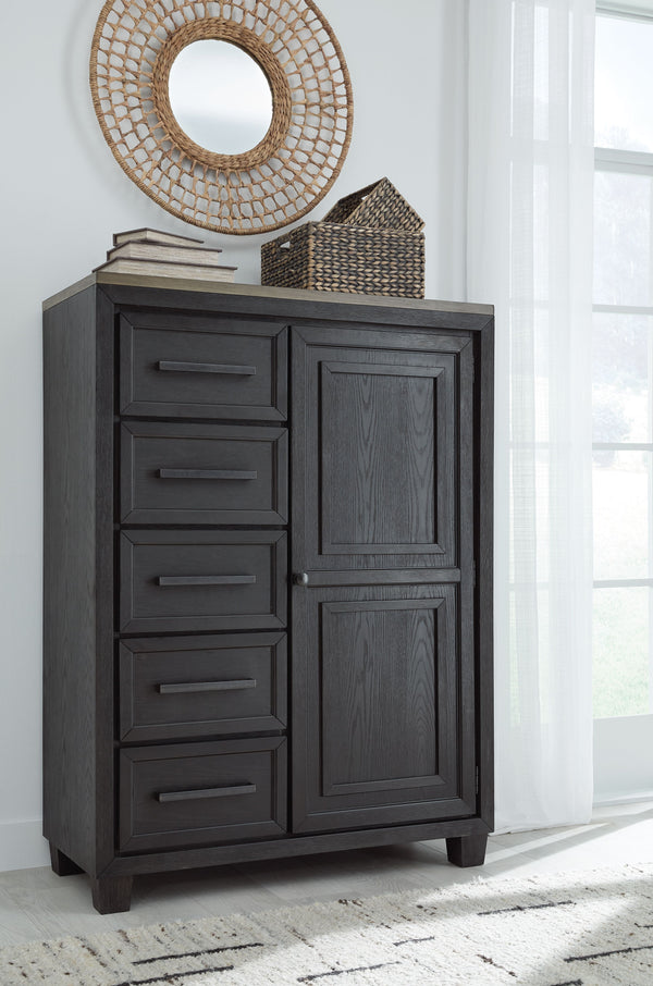 Foyland - Black / Brown - 8 Pc. - Dresser
