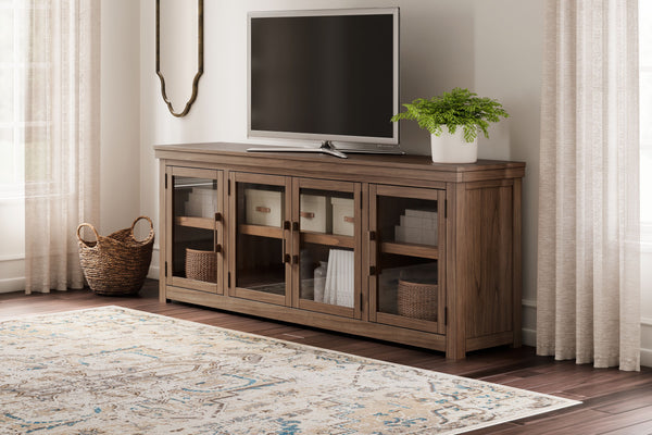  itâ€™s defined by a richly versatile finish. Instantly upgrade game days and movie nightsâ€”the large-scale silhouette easily hosts flat screens. And 