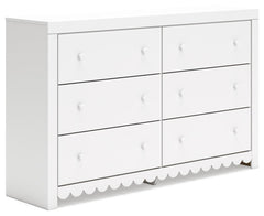 Make getting ready for the day (or bed) that much more magical with this dresser. Charmingly cute with its scalloped detailing, it appeals to both her sense of playful whimsy and your love for modern design. And the dresser-'s crisp white finish gives you
