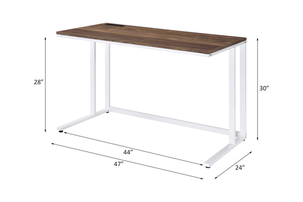 Tyrese - Desk - Walnut & White Finish