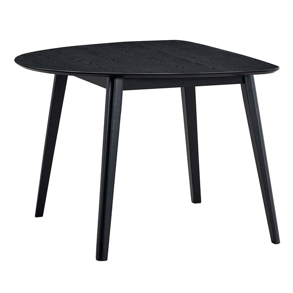 Real - Dining Table - Black Finish<br/><br/><b>Product Features</b><ul><li>Rectangular Dining Table</li><li>Fixed Table Top</li><li>Wooden Table Top & Legs</li><li>Padded Seat Cushion</li><li>Curved Wooden Chair Back</li></ul><br/>
