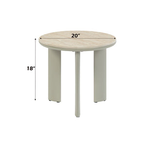 Ingram - End Table - Sintered Stone & Light Gray Finish