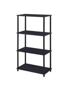 Add some original and cozy ideas to your reading place. The Nypho Bookshelf is truly impressive piece of furniture that features rustic wooden shelves and black-finished metal frame. It provides four shelves for books, magazines, and other decorative item