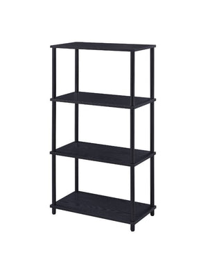 Add some original and cozy ideas to your reading place. The Nypho Bookshelf is truly impressive piece of furniture that features rustic wooden shelves and black-finished metal frame. It provides four shelves for books, magazines, and other decorative item