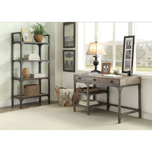 Gorden - Desk - Weathered Oak & Antique Silver